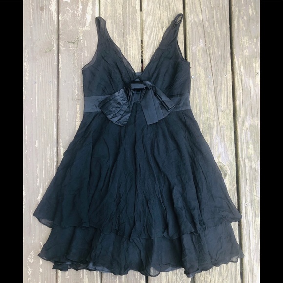 Betsey Johnson black sheer bow evening dress - Picture 2 of 4